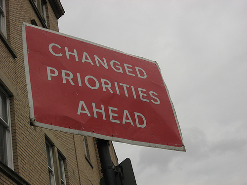 Changes come to goals and priorities