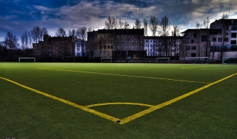 Soccer field, photograph by Devesh, through devkom.eu. All rights reserved